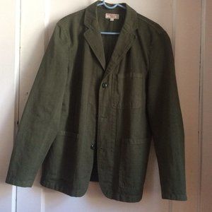 J. Crew Wallace & Barnes Cotton-Linen Blazer / Chore Jacket, Size 39R